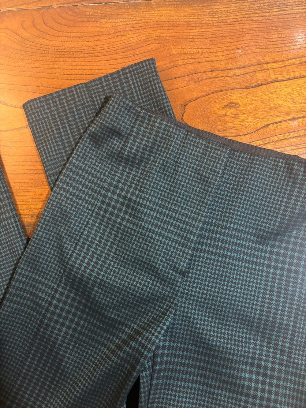 Green & Black Check Dress Pants - Picture 2 of 4
